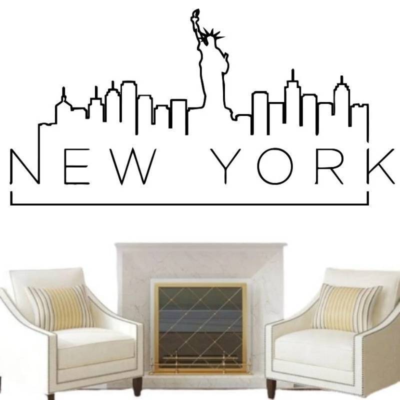 Pegatinas de pared vintage de New York