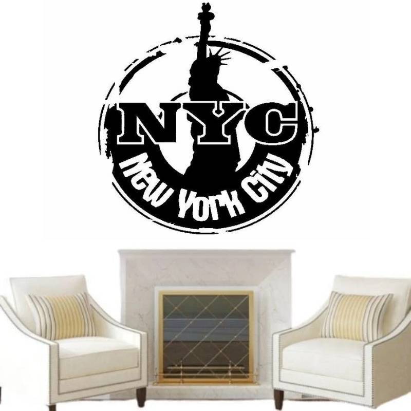 Pegatinas vintage en blanco y negro de New York