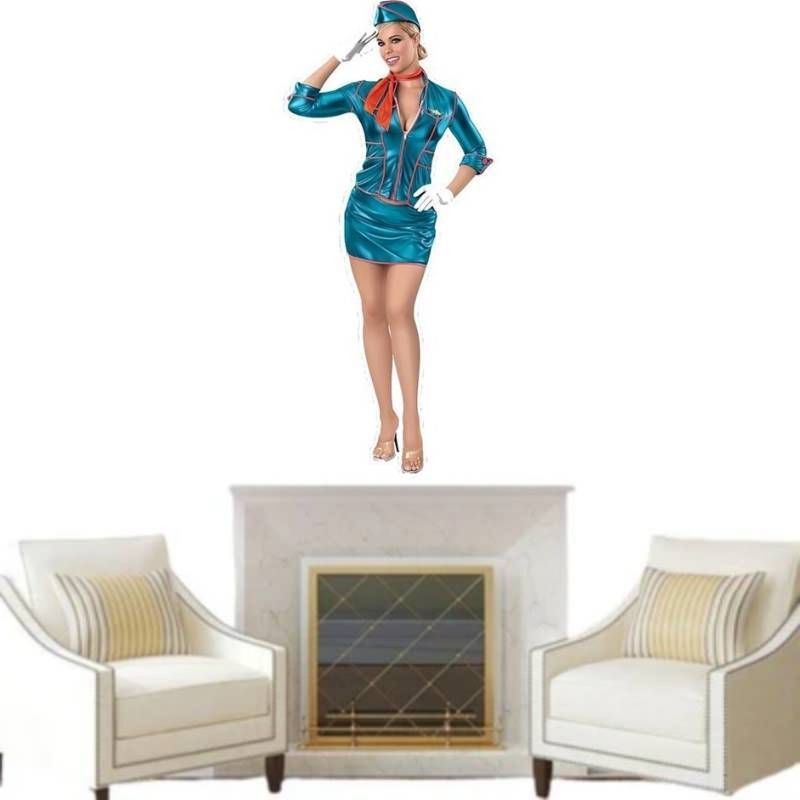 Pegatinas Aviación Pin Up Americana