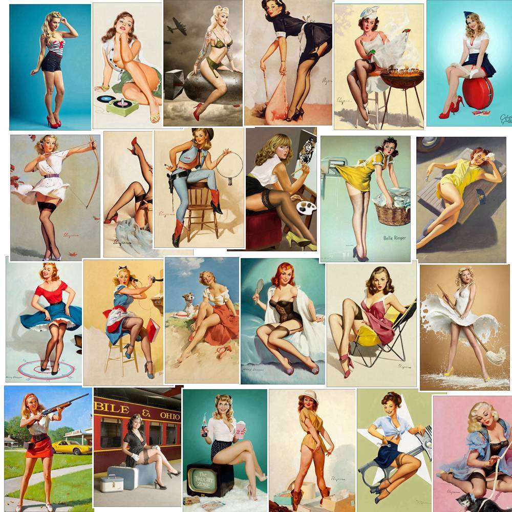 Pegatinas Vintage Pin-Up