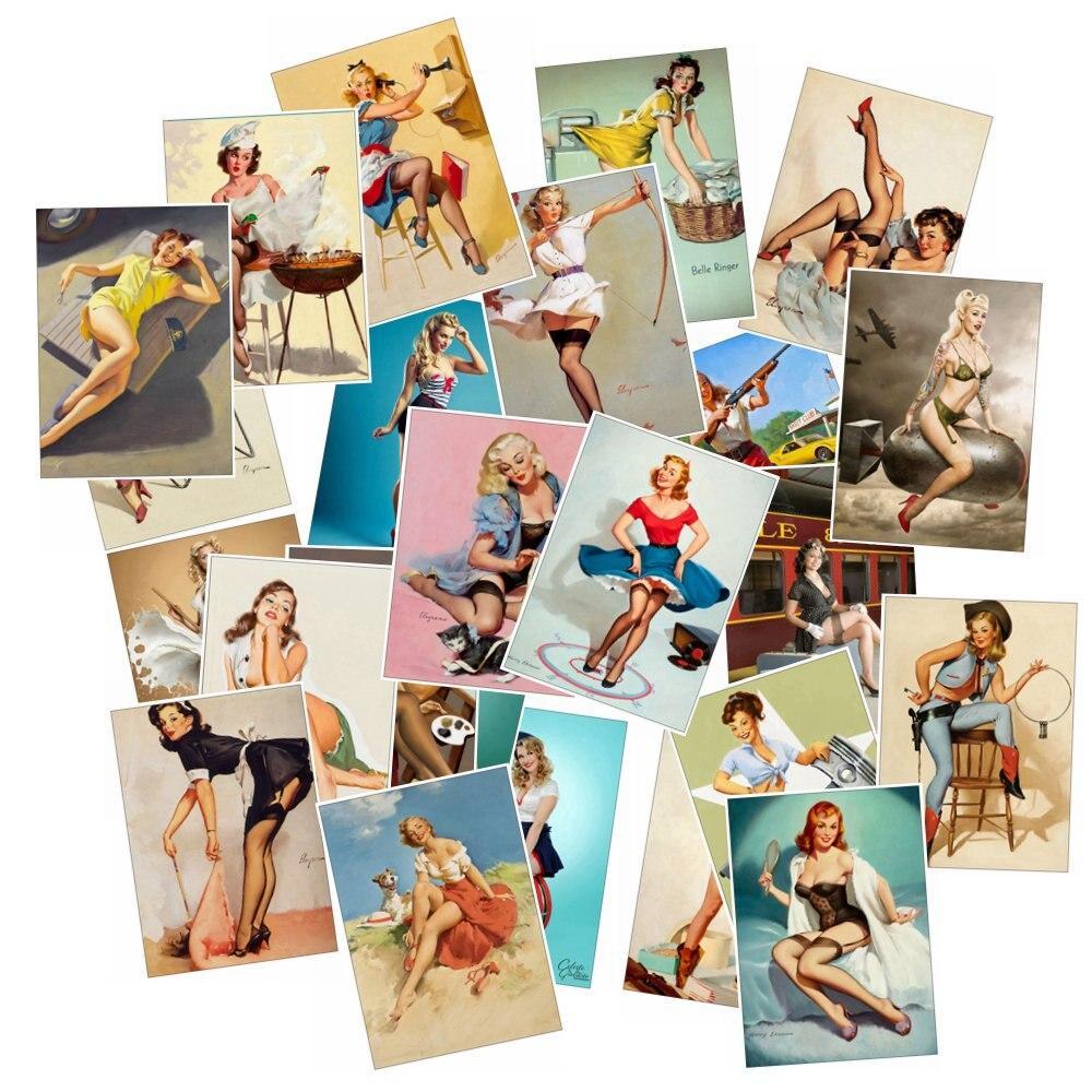 Pegatinas Vintage Pin-Up