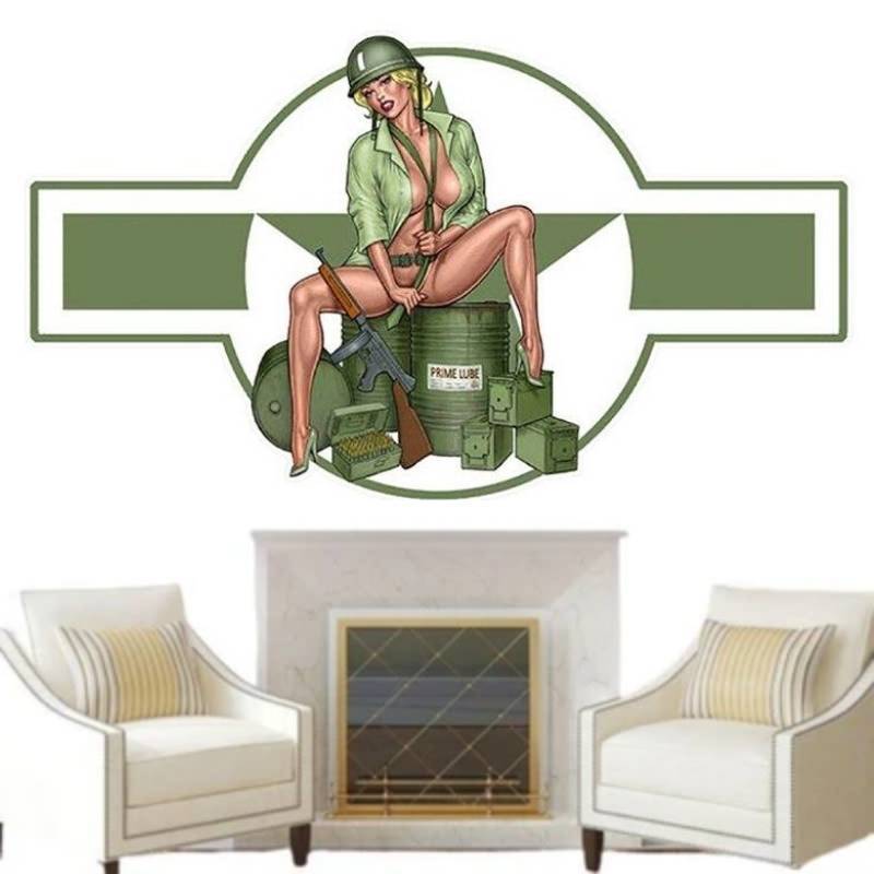 Ejército de EE. UU. Pin Up pegatinas vintage