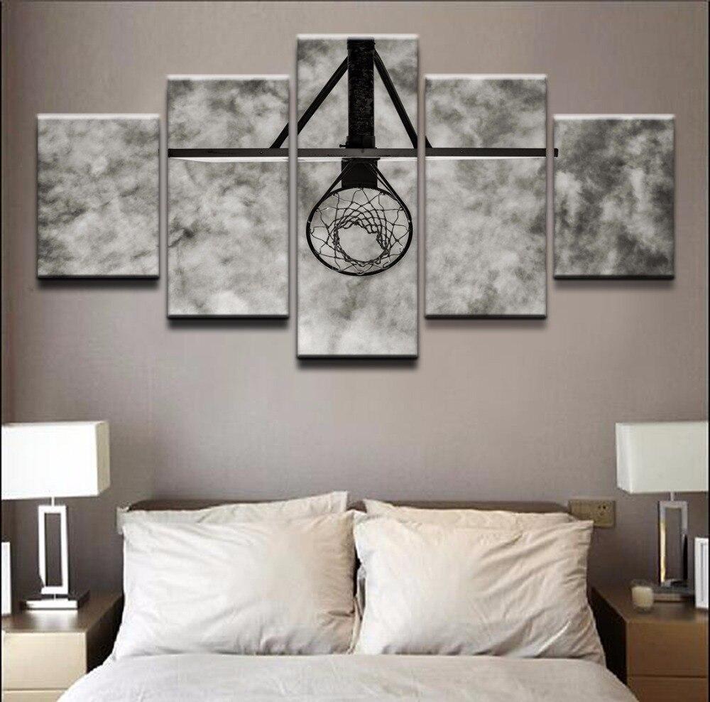 Baloncesto vintage pintura en blanco y negro