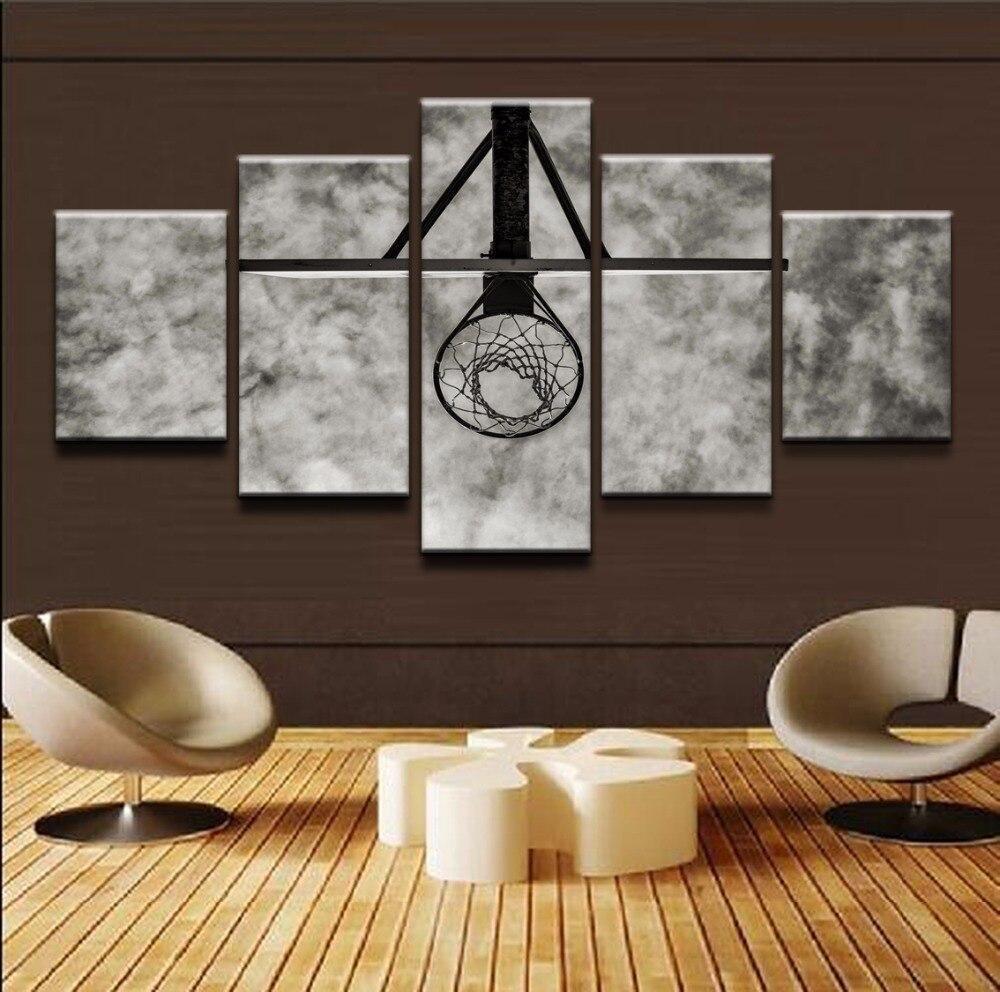 Baloncesto vintage pintura en blanco y negro