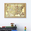 Pizarra de mapa vintage de Estados Unidos