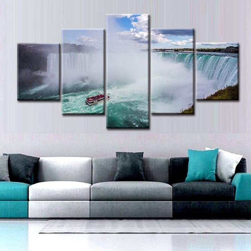 Pintura vintage de las Cataratas del Niágara