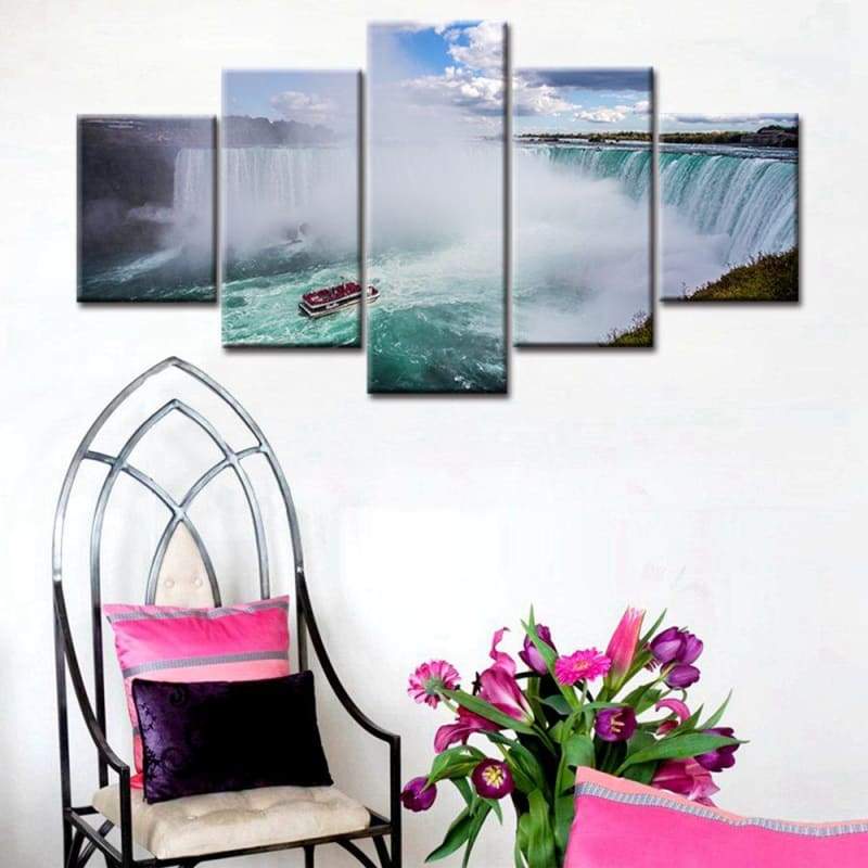 Pintura vintage de las Cataratas del Niágara