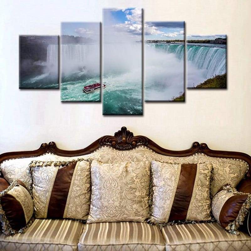 Pintura vintage de las Cataratas del Niágara