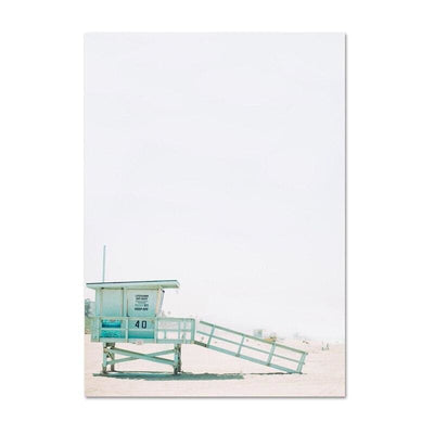 Pintura vintage de California Deco