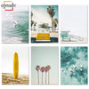 Pintura vintage de California Deco