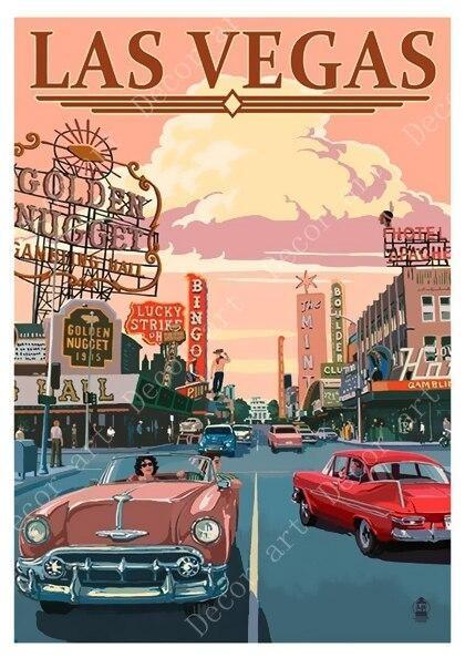 Pintura decorativa vintage de Las Vegas