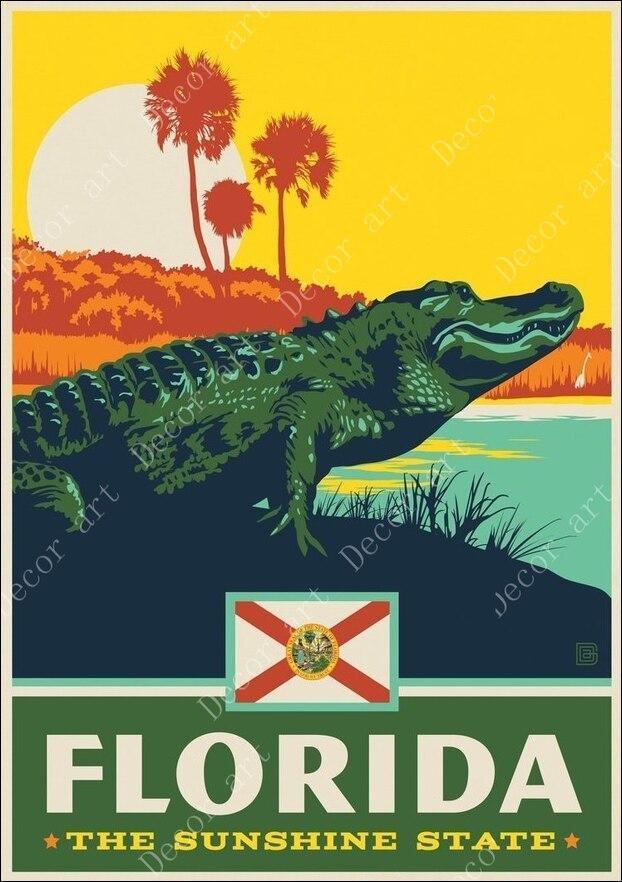 Pintura de la vendimia de Florida