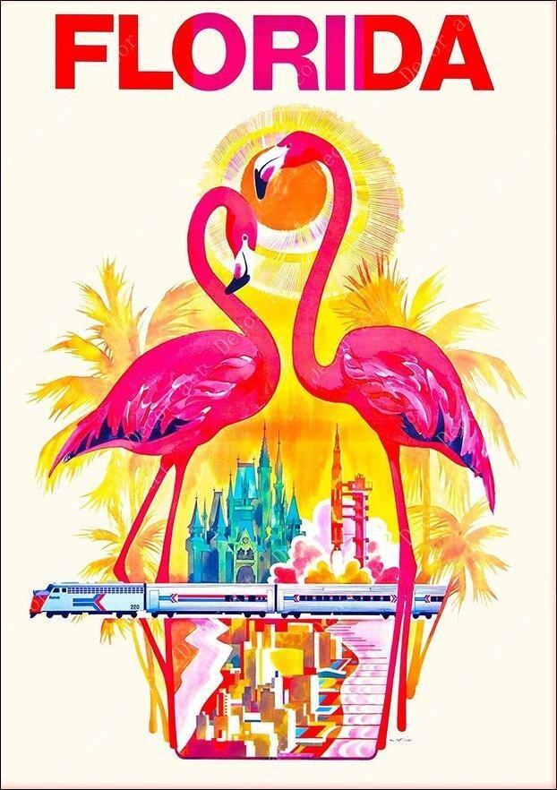 Pintura de la vendimia de Florida