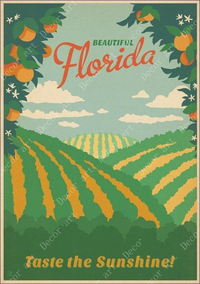 Pintura de la vendimia de Florida