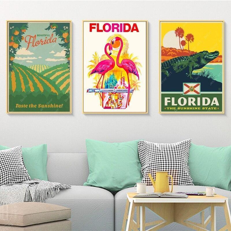 Pintura de la vendimia de Florida