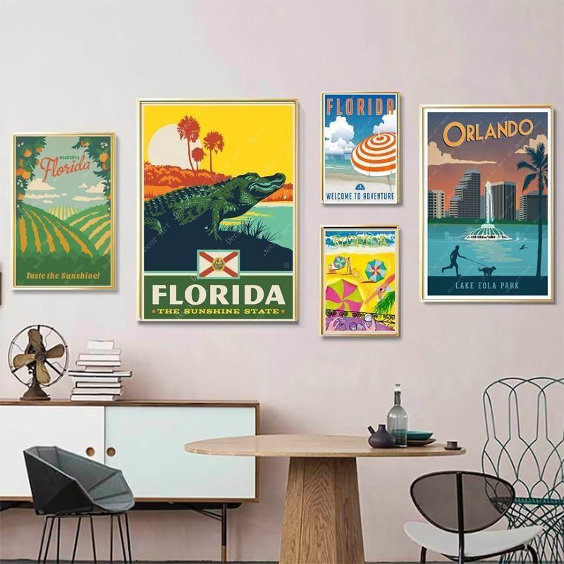 Pintura de la vendimia de Florida