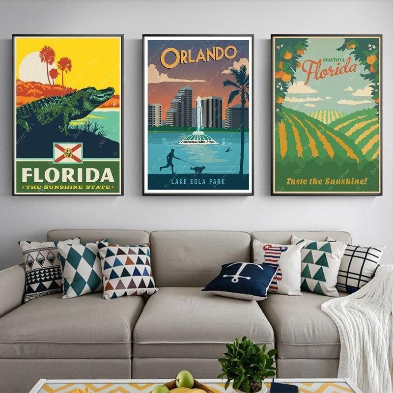 Pintura de la vendimia de Florida