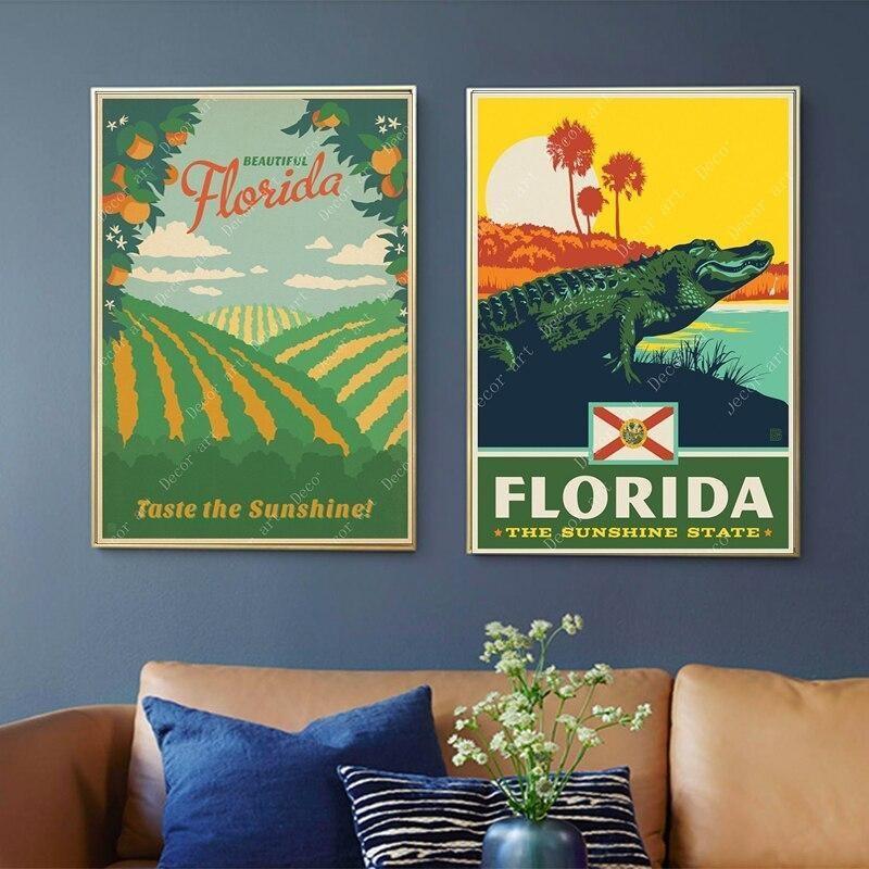 Pintura de la vendimia de Florida