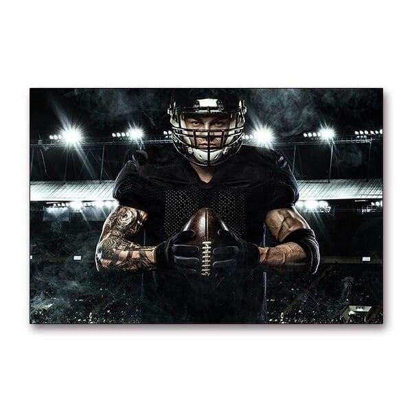 Pintura vintage de fútbol americano