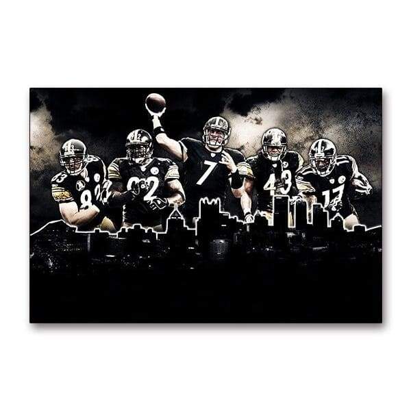 Pintura vintage de fútbol americano