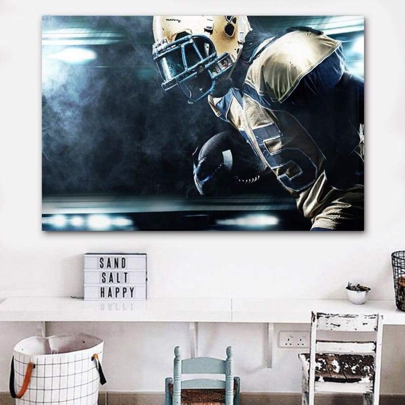 Pintura vintage de fútbol americano