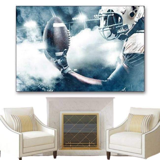 Pintura vintage de fútbol americano