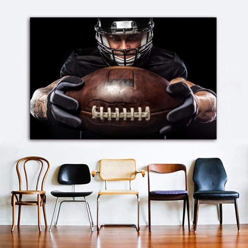 Pintura vintage de fútbol americano