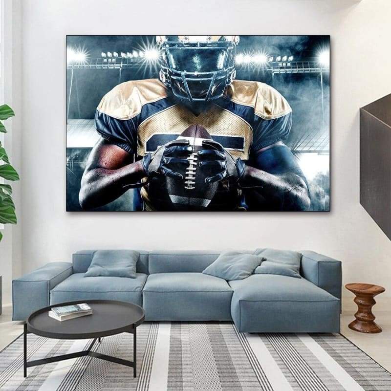 Pintura vintage de fútbol americano