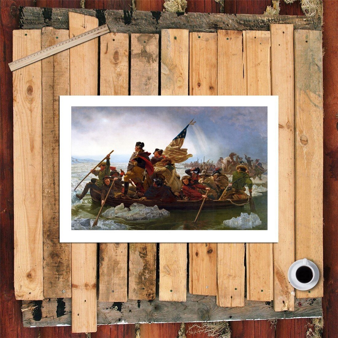 Pintura Vintage La Gloria De Los Estados Unidos