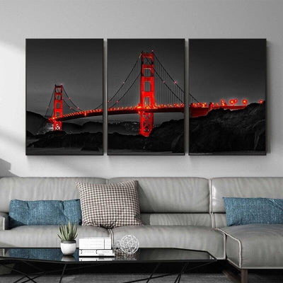 Pintura vintage Golden Bridge Gate