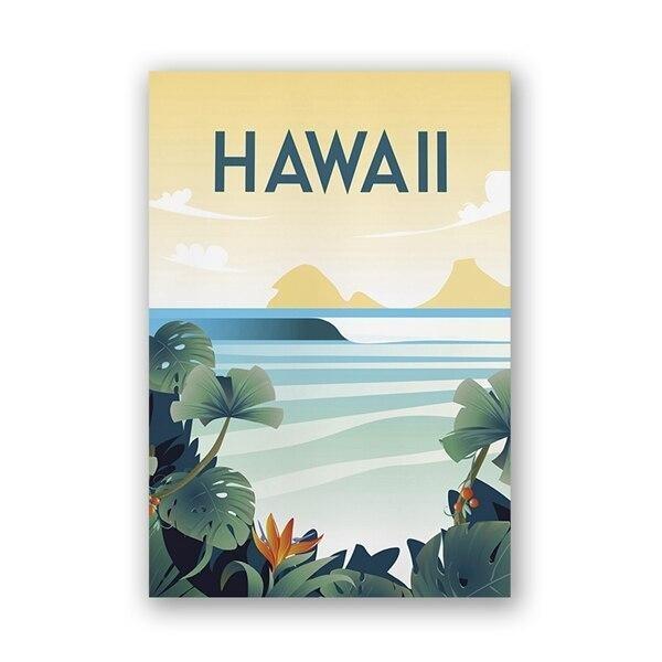 Pintura hawaiana vintage
