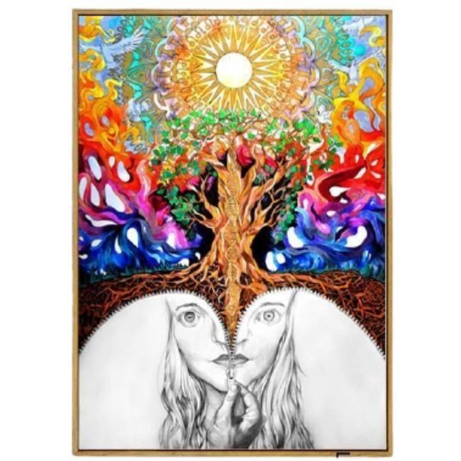 Pintura Hippie Vintage