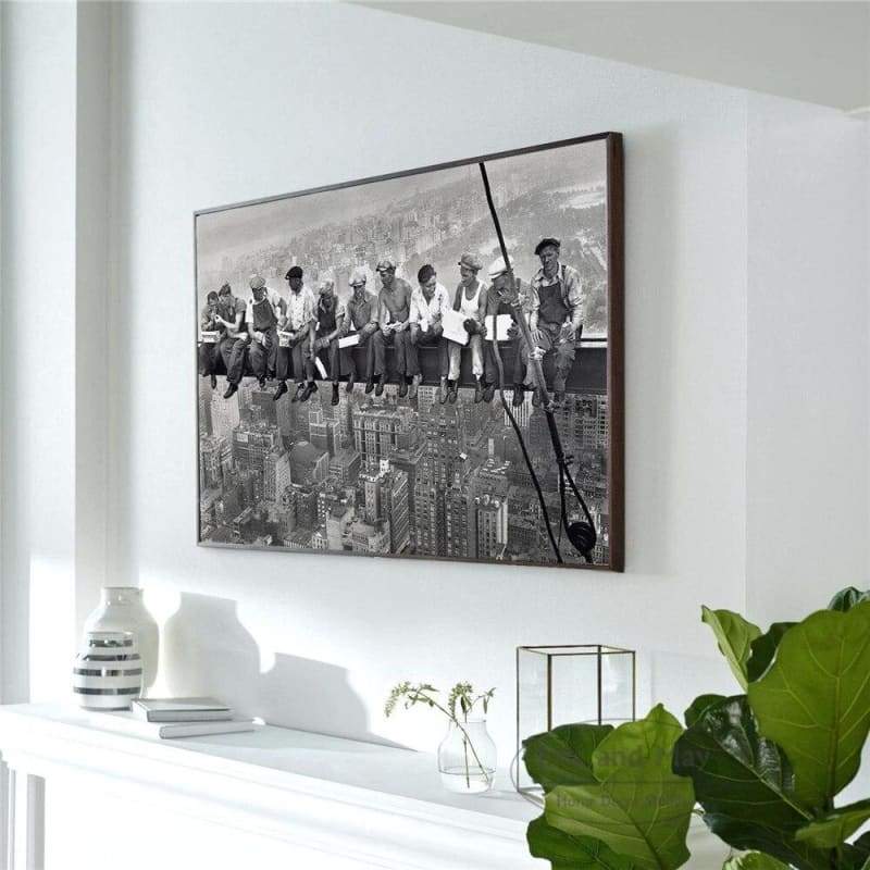 Pintura vintage de hombre de New York