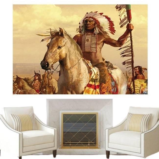 Pintura india americana vintage