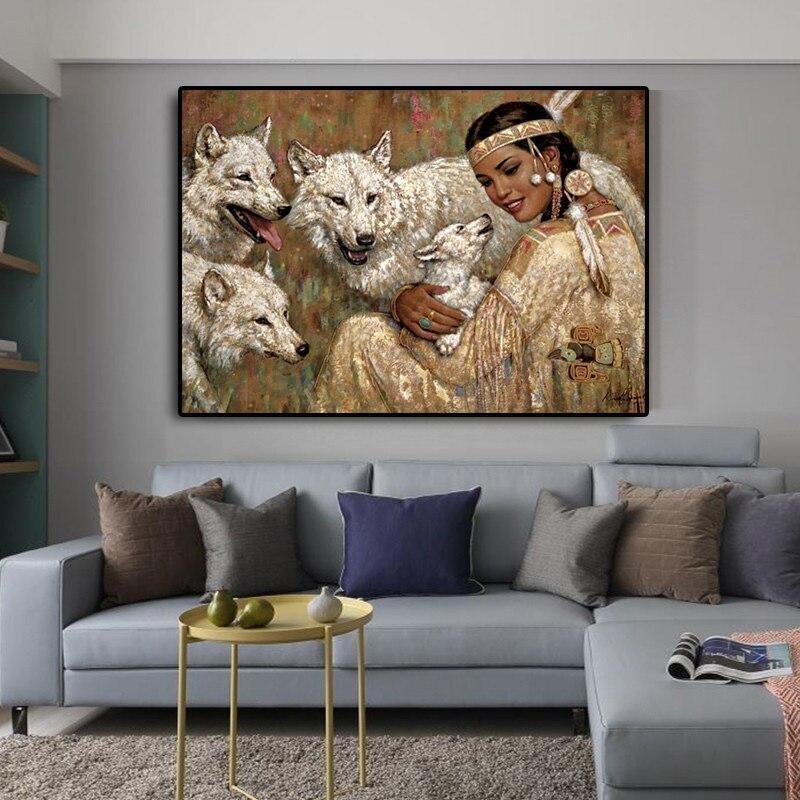 Pintura india colorida de la vendimia