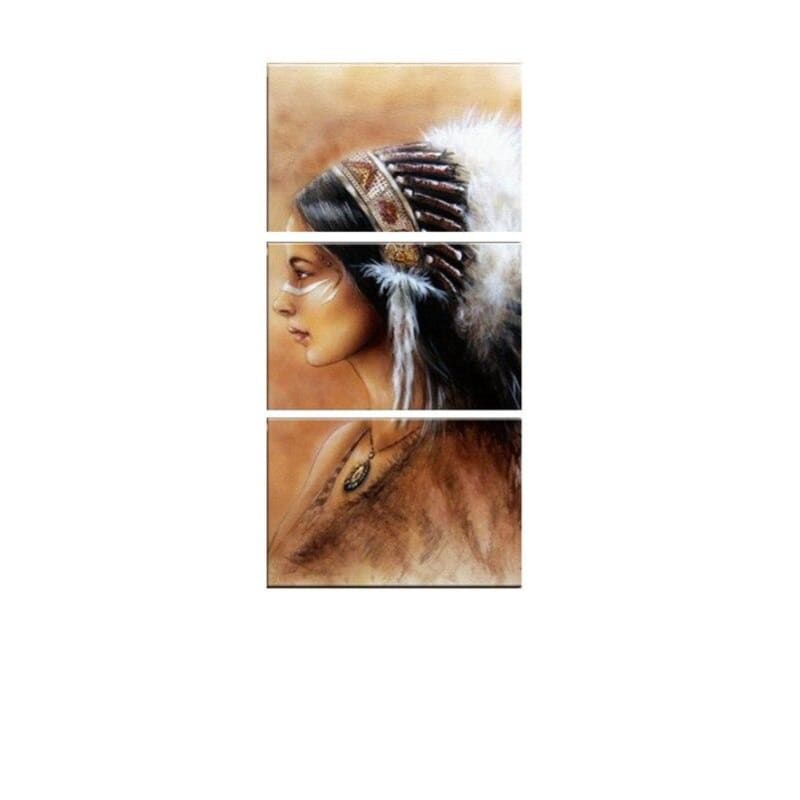 Pintura vintage de indios americanos