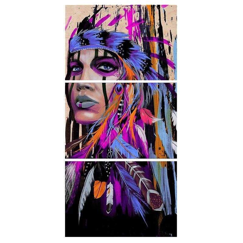 Pintura vintage de indios americanos