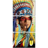 Pintura vintage de indios americanos