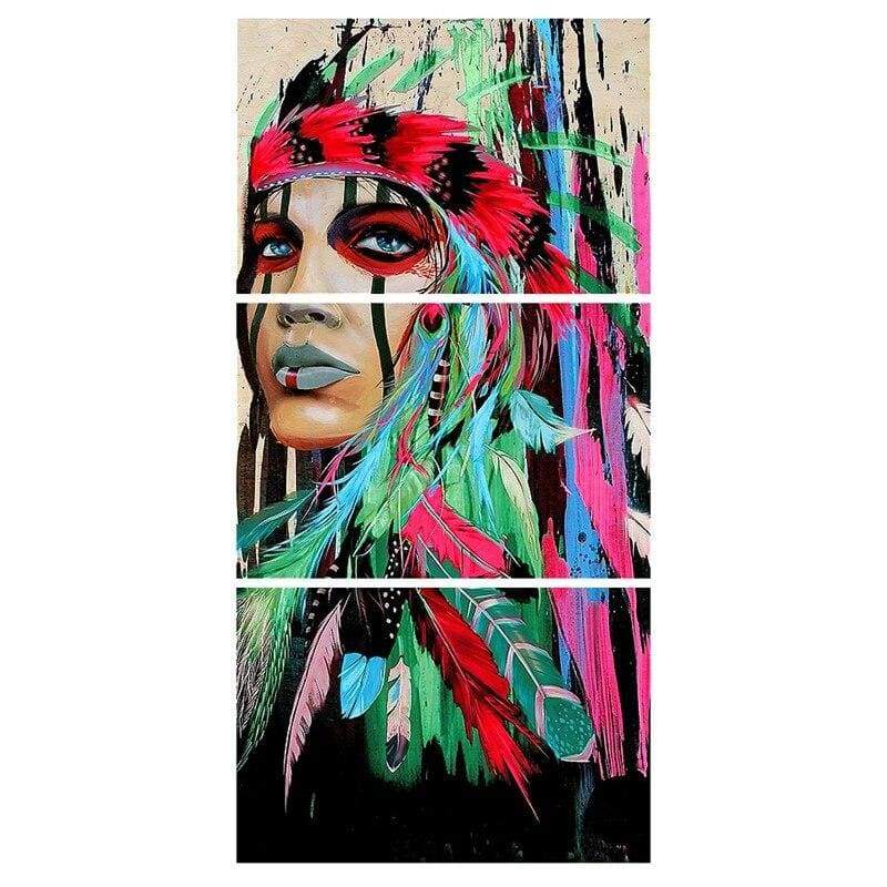 Pintura vintage de indios americanos