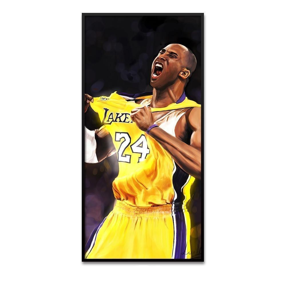 Pintura de Kobe Bryant de la vendimia