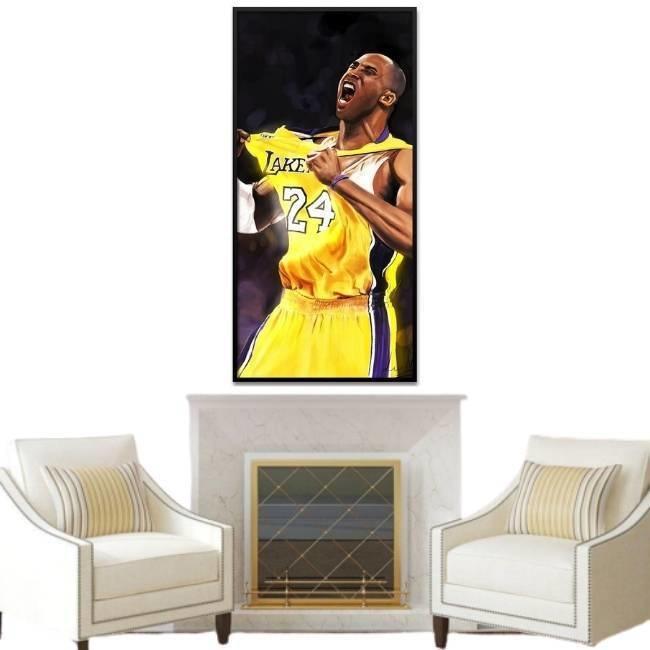 Pintura de Kobe Bryant de la vendimia