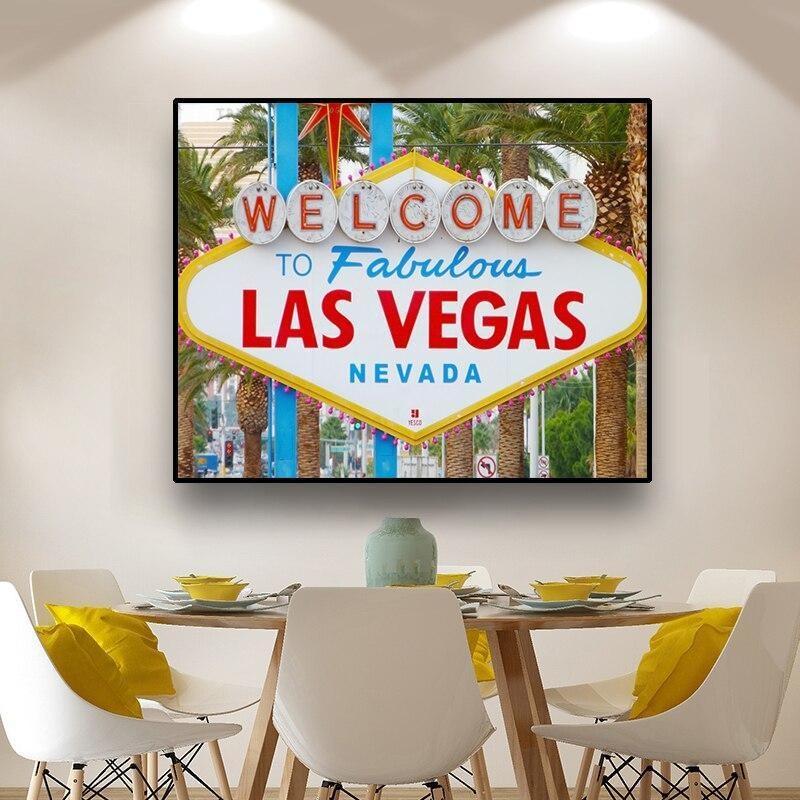 Pintura vintage de Las Vegas