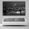 Mesa New York vintage con luces LED en blanco y negro