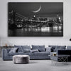 Mesa New York vintage con luces LED en blanco y negro