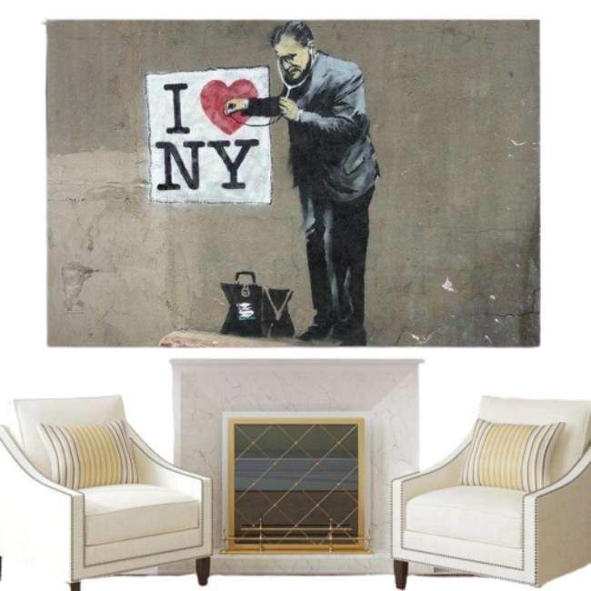 Vintage Vintage Me encanta la pintura de New York