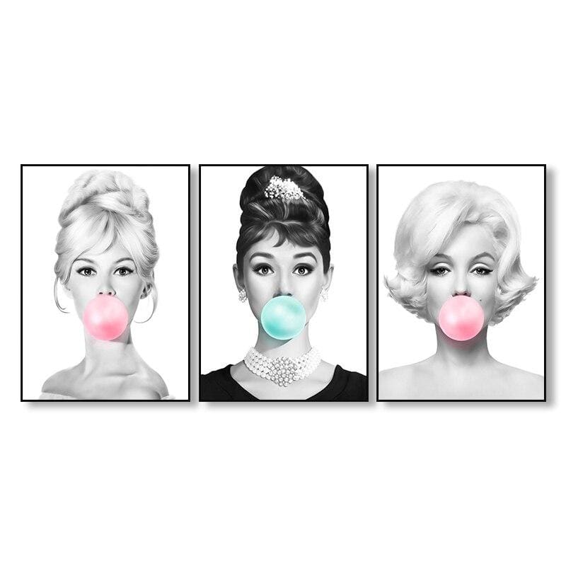 Pintura chicle Marilyn Monroe vintage