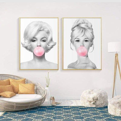 Pintura chicle Marilyn Monroe vintage