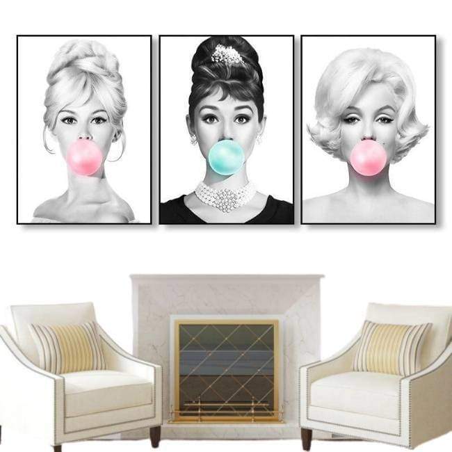 Pintura chicle Marilyn Monroe vintage