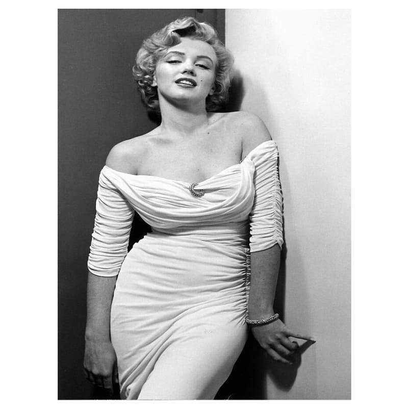 Vintage Marilyn Monroe Pintura En Blanco Y Negro