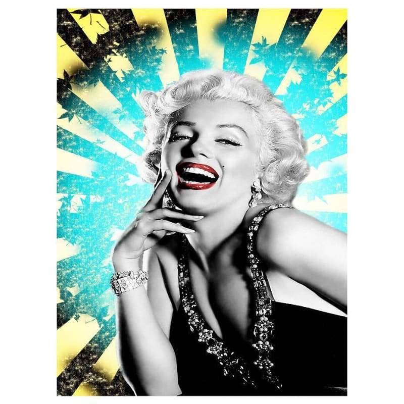 Vintage Marilyn Monroe Pintura En Blanco Y Negro